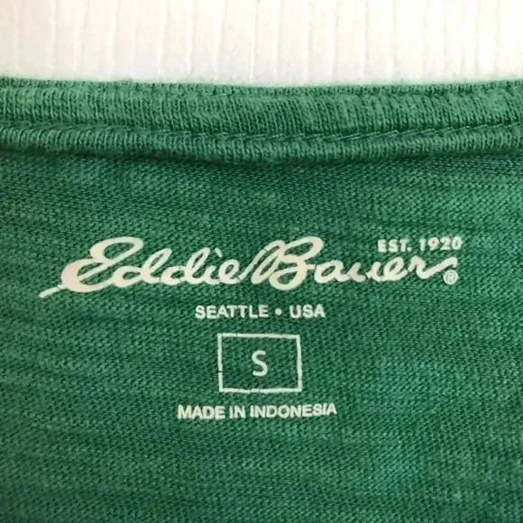 Eddie Bauer Green 3/4 Length Sleeve Shirt Small - Picture 7 of 12